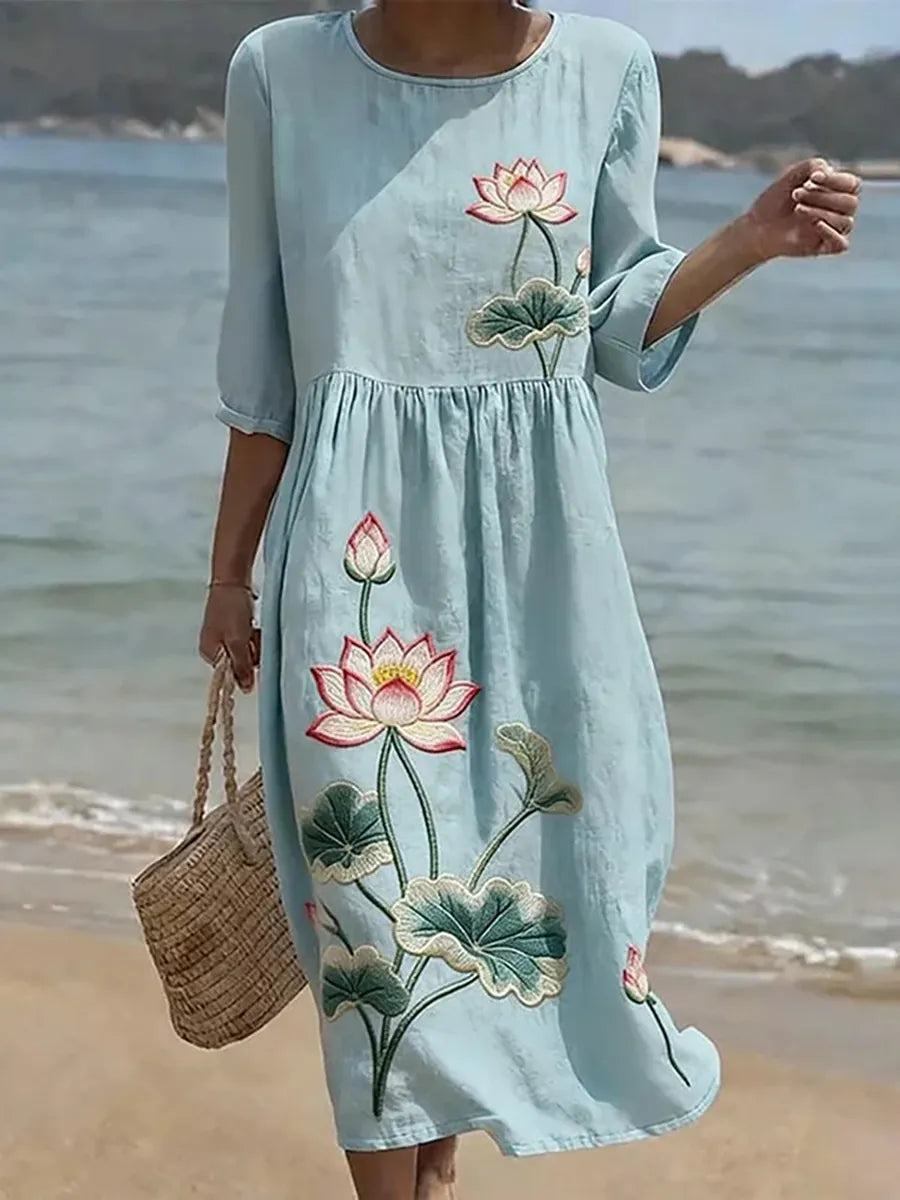 Vanessa | Embroidered Floral Dress