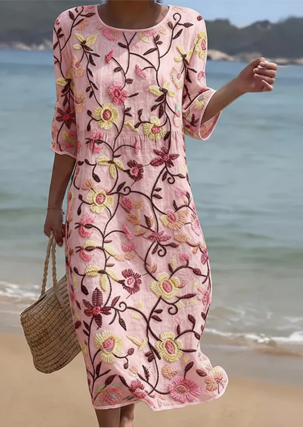 Rebecca | Embroidered Floral Dress