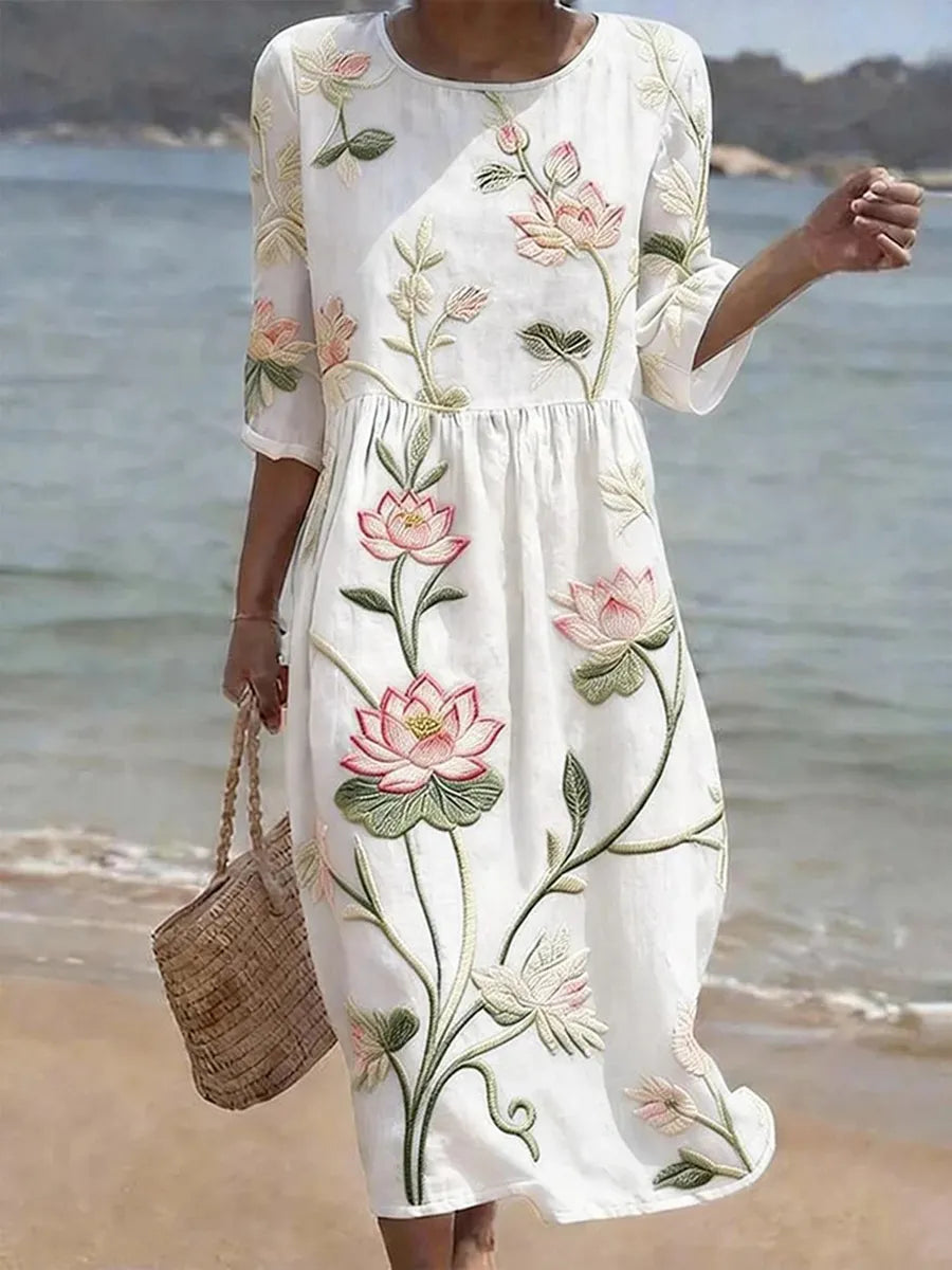 Chloe | Embroidered Floral Dress