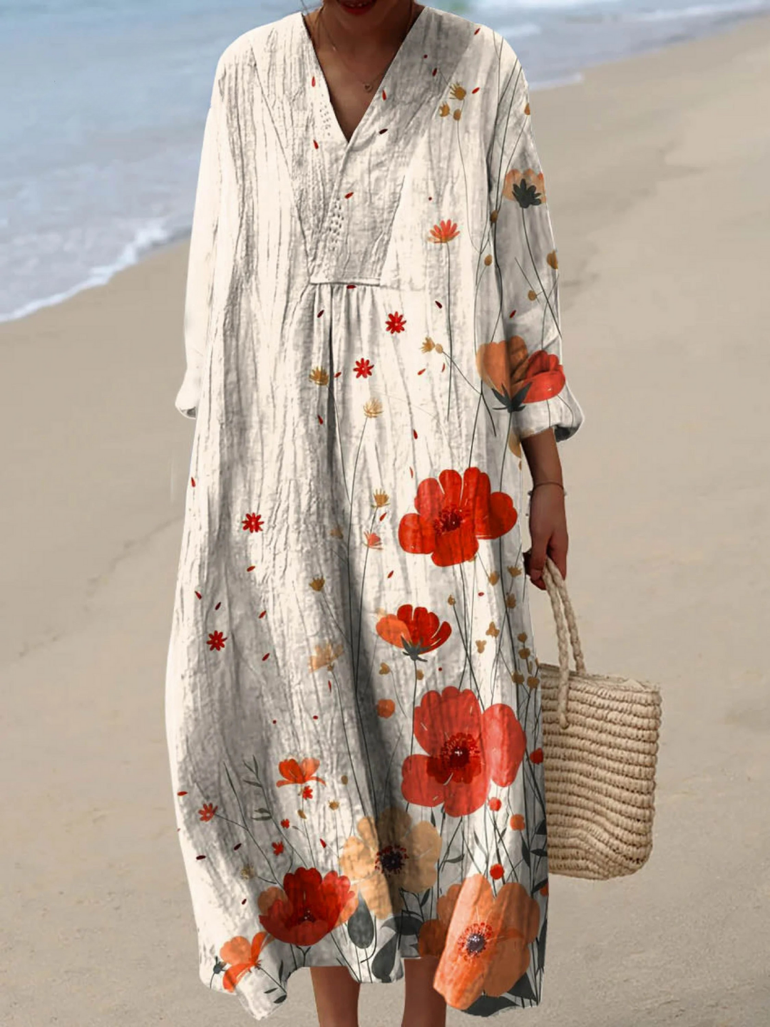 Elena | Breezy Summer Dress with Long Sleeves