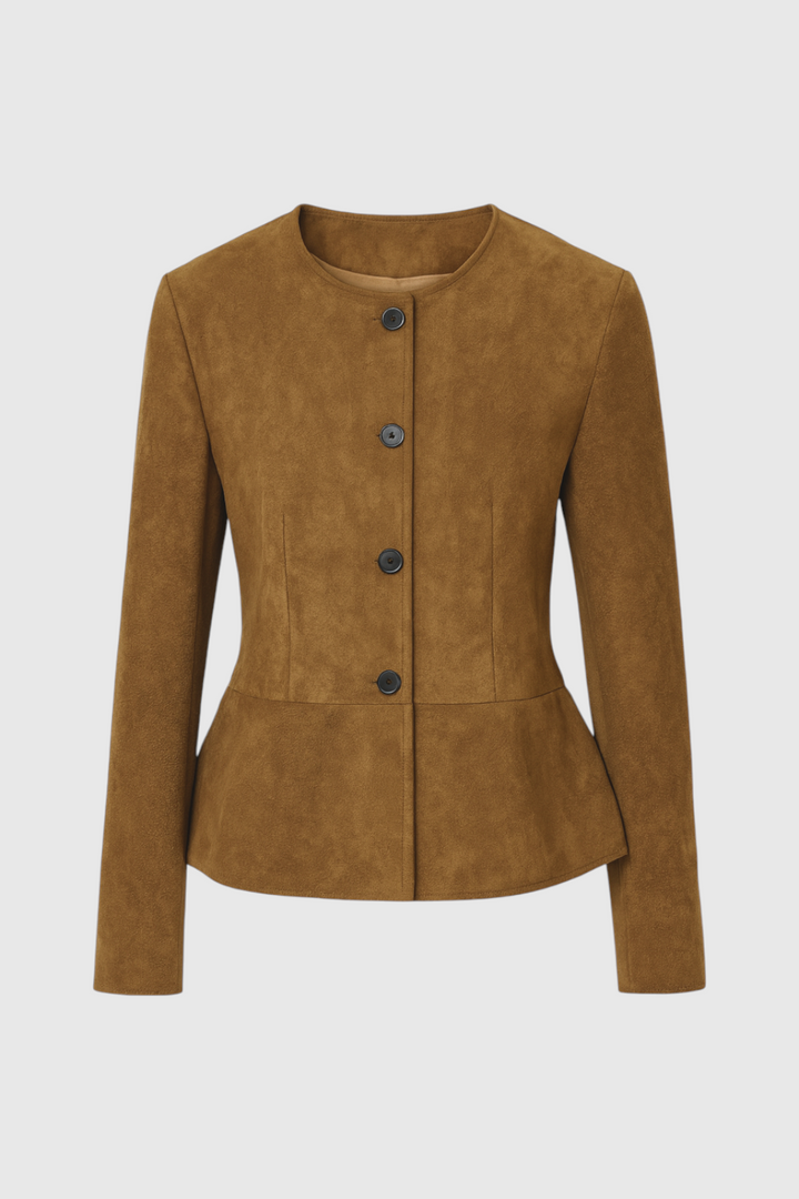 Chic Vintage Casual Jacket with Timeless Brown Design