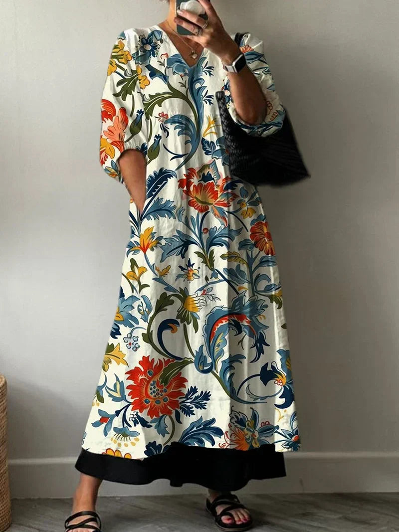 Carol | Elegant Floral Printed Dress