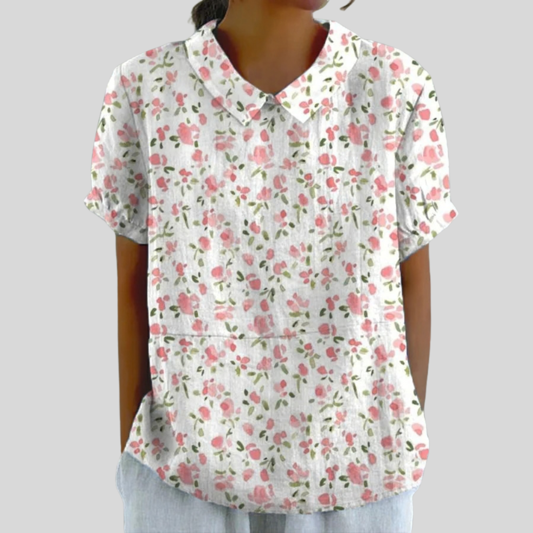 Chelsea | Collared Floral Blouse
